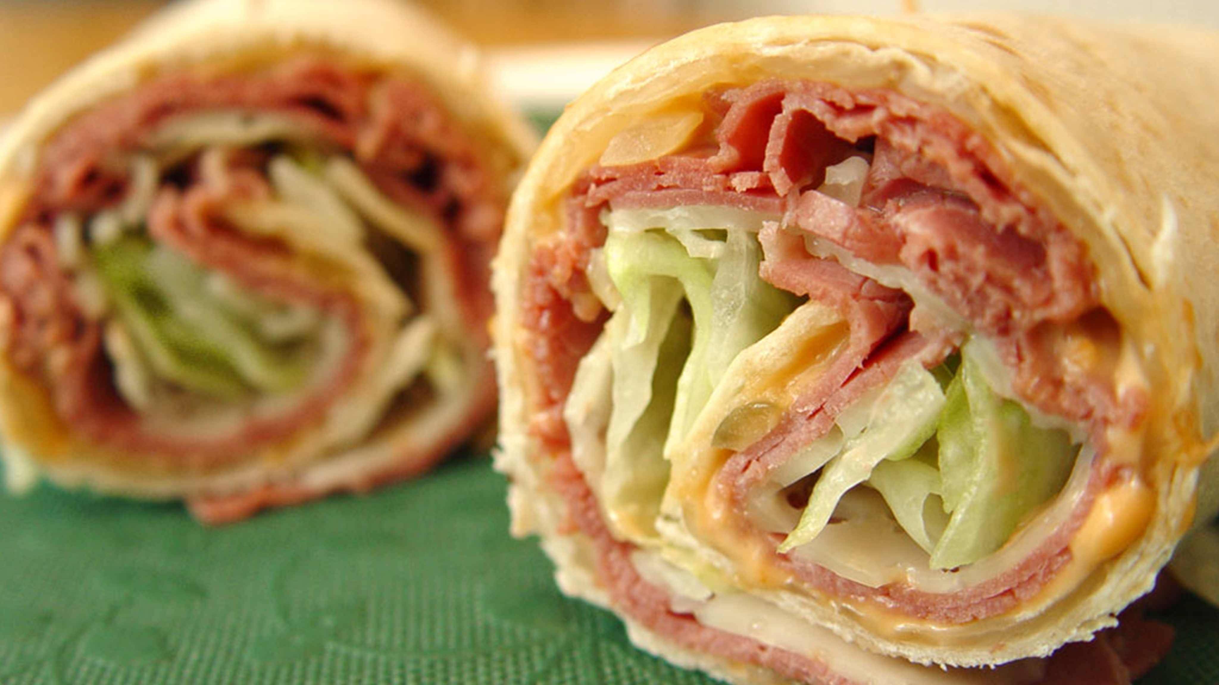 Harps Foods Recipe Hot Corned Beef Wraps
