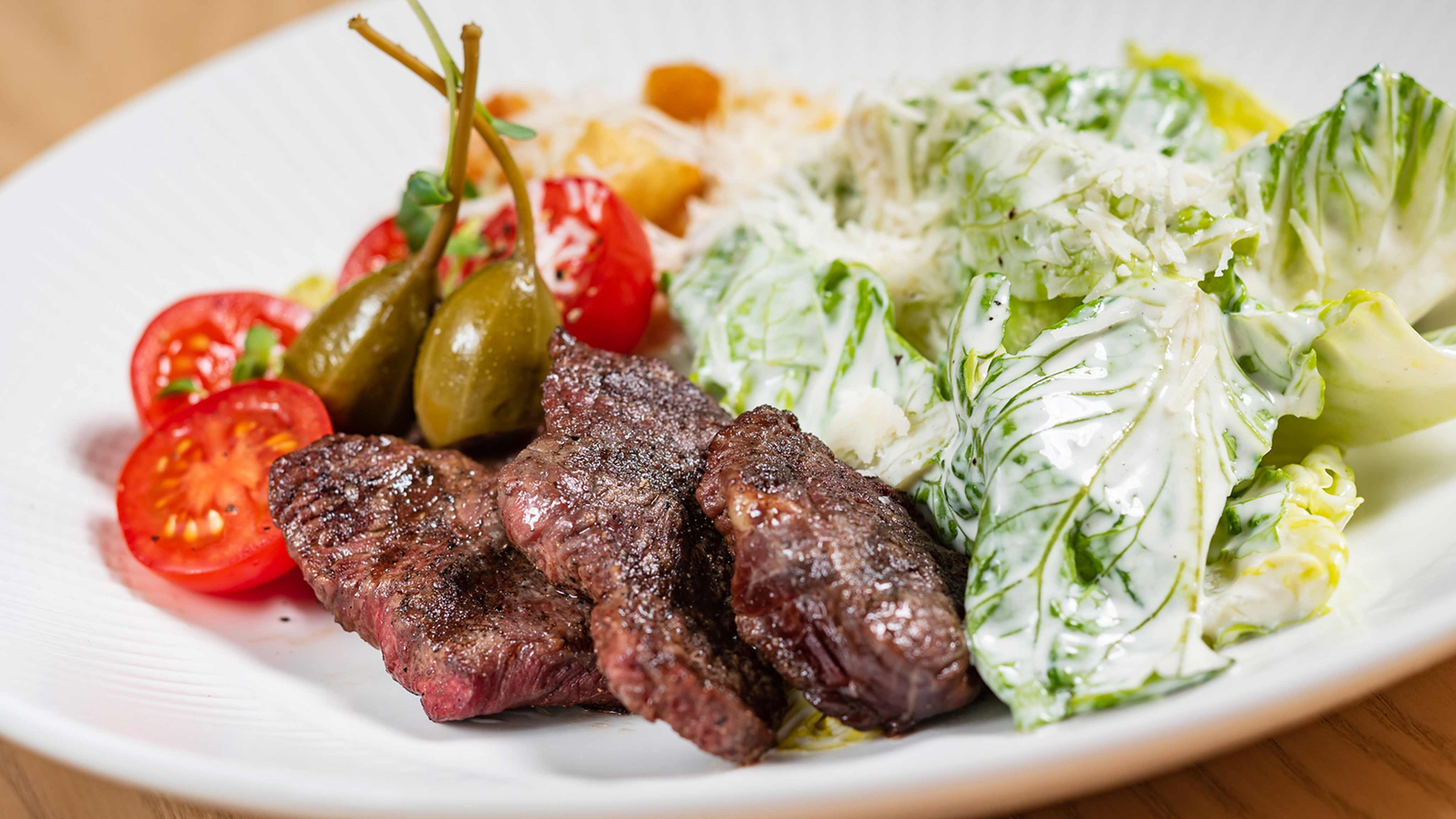 Super Saver Recipe Beef Steak with Caesar Salad