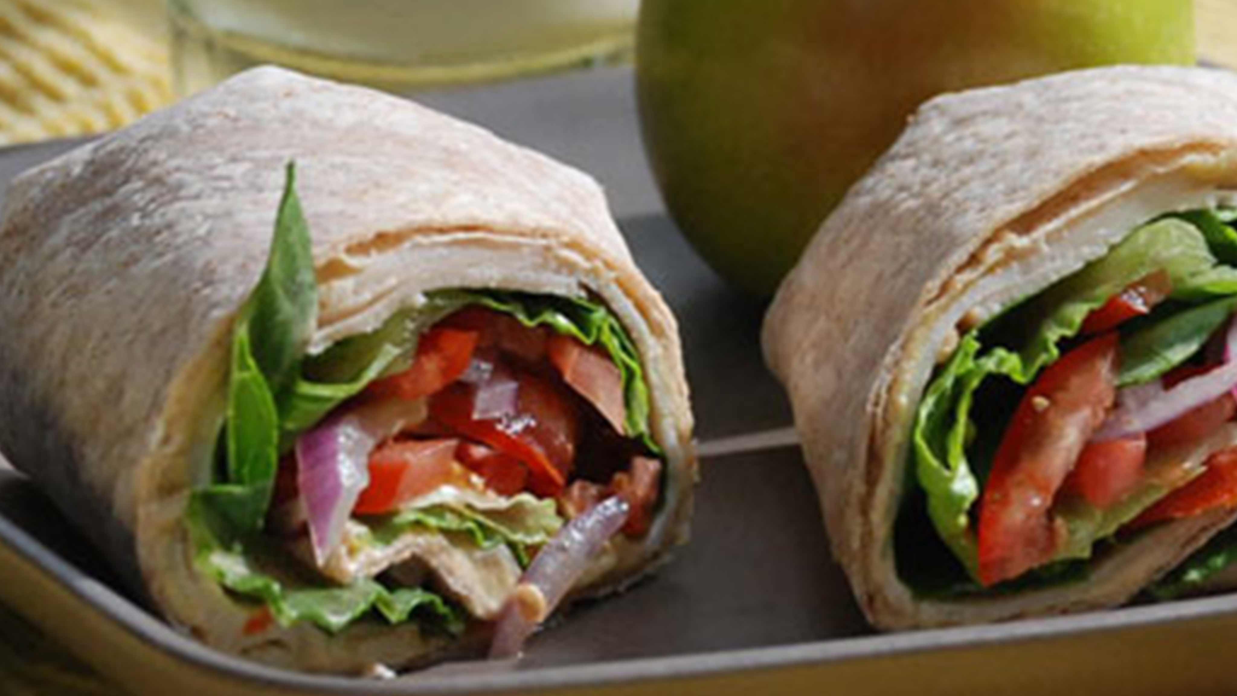 Tops Friendly Markets Recipe Tomato Turkey Hummus Wrap