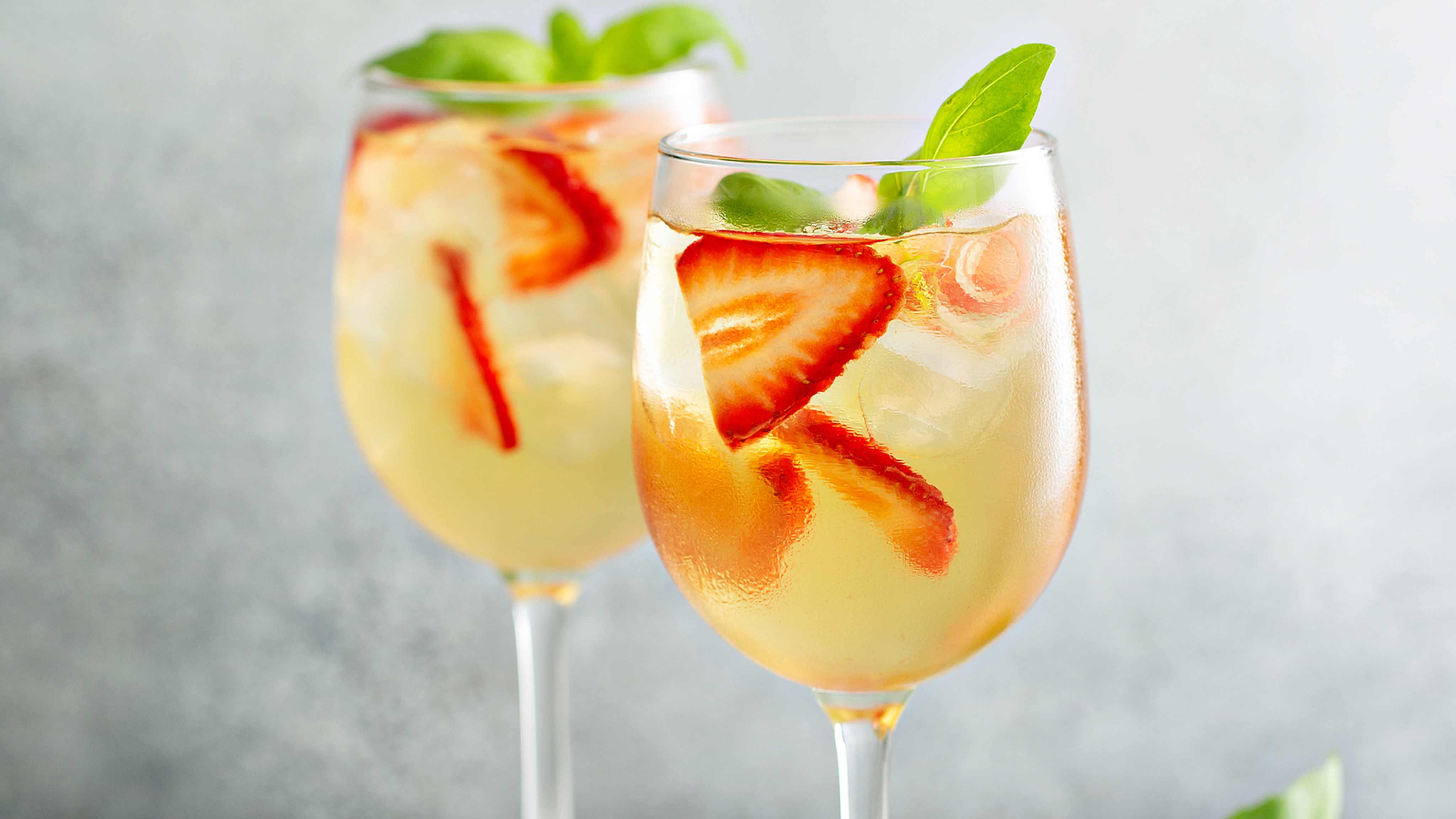 SHOP 'n SAVE Recipe Sparkling White Sangria with Strawberries and Basil