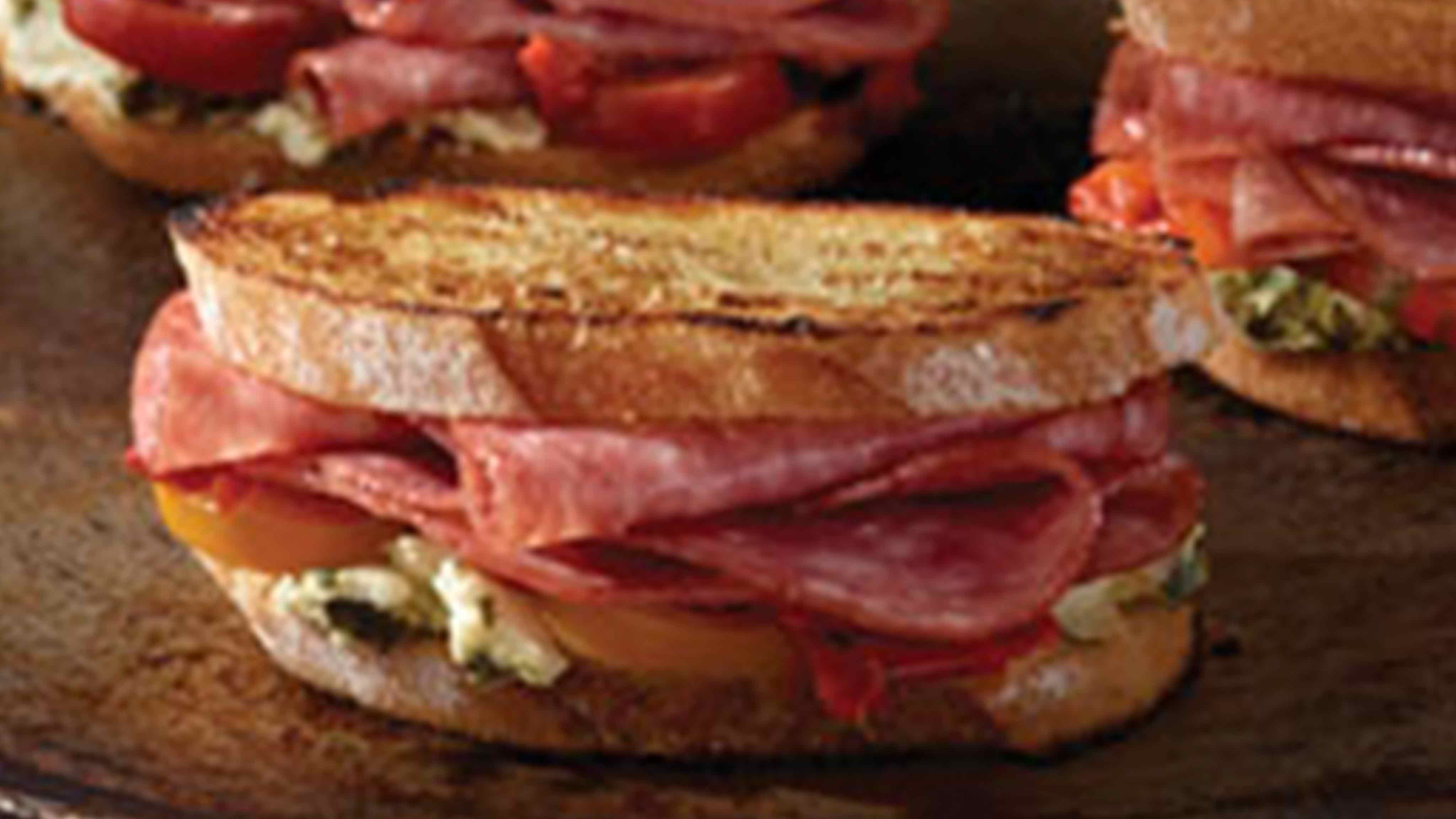 Tops Friendly Markets Recipe Salami Sandwiches with Red Pepper