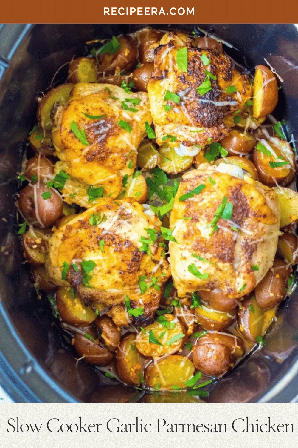 Slow Cooker Garlic Parmesan Chicken Recipeera