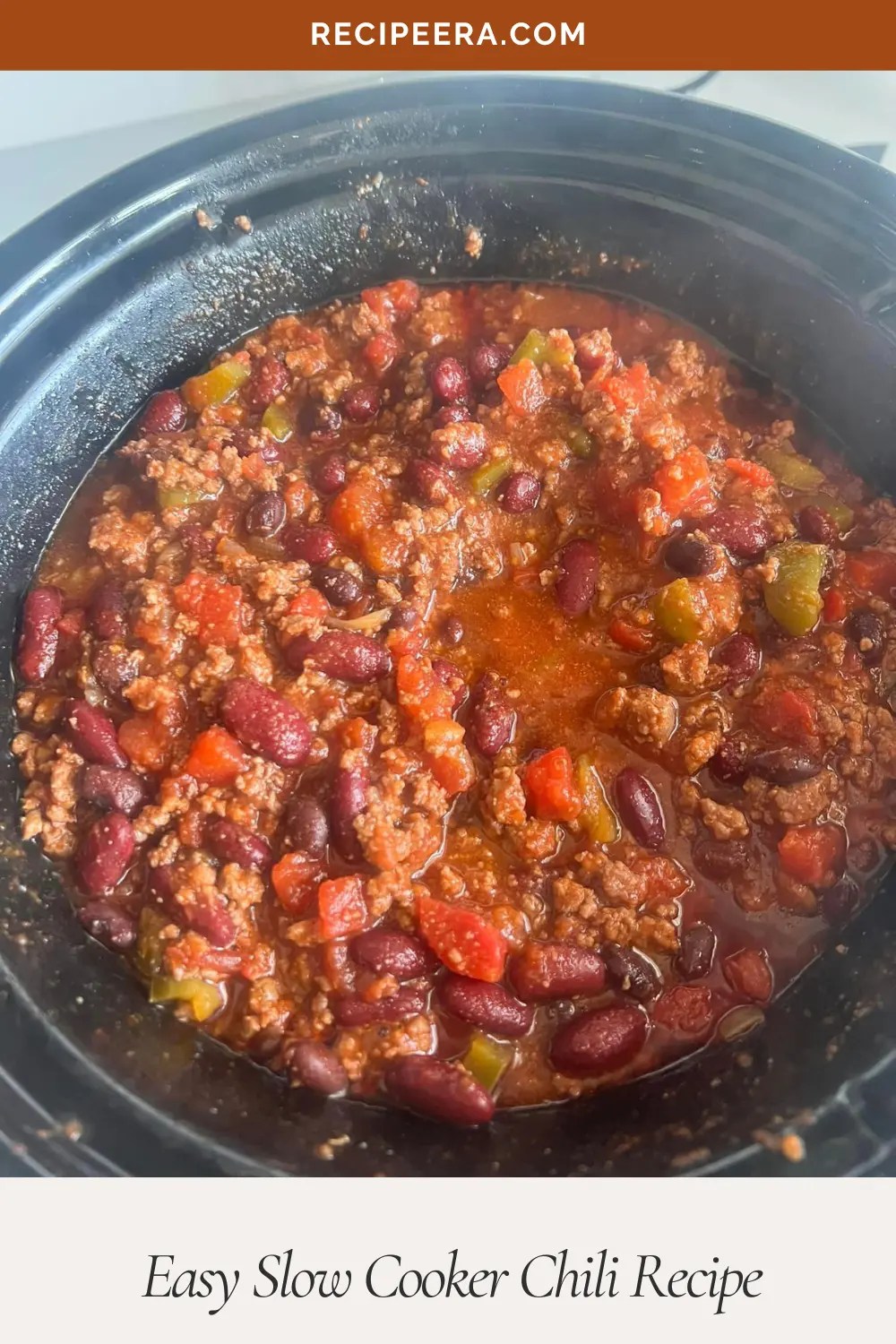 Easy Slow Cooker Chili Recipe Recipeera