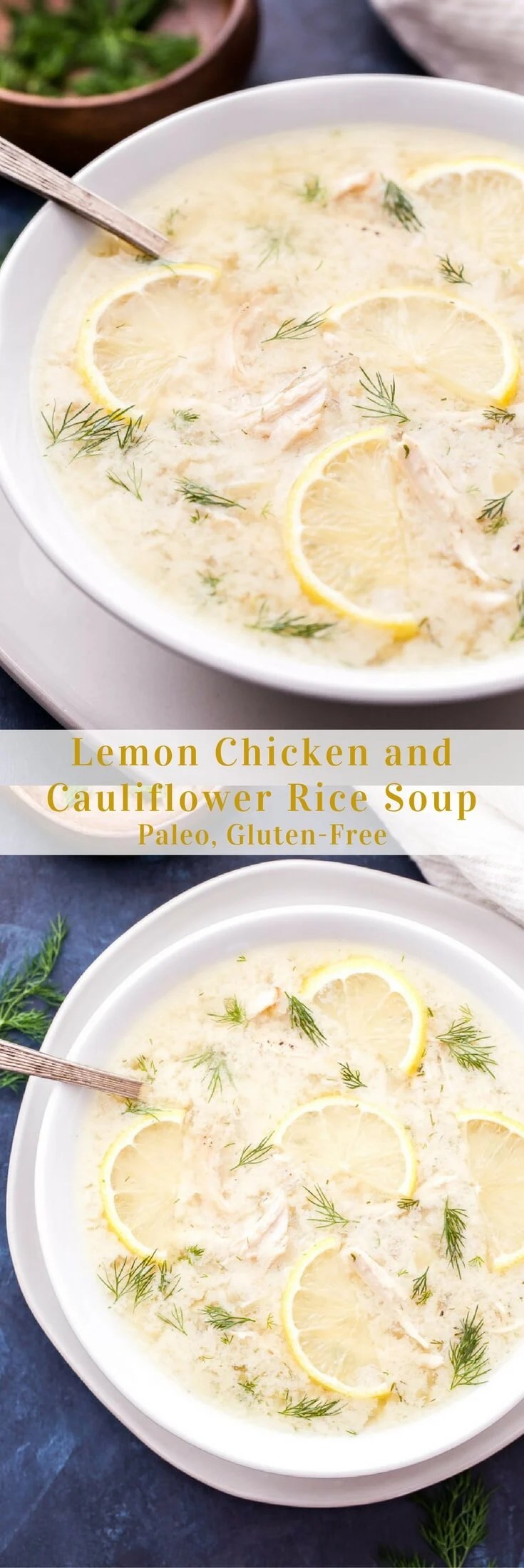 Lemon Chicken and Cauliflower Rice Soup Recipe Runner