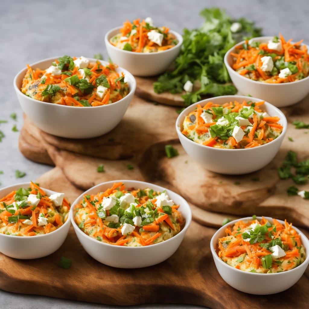 Feta Frittatas with Carrot & Celery Salad Recipe