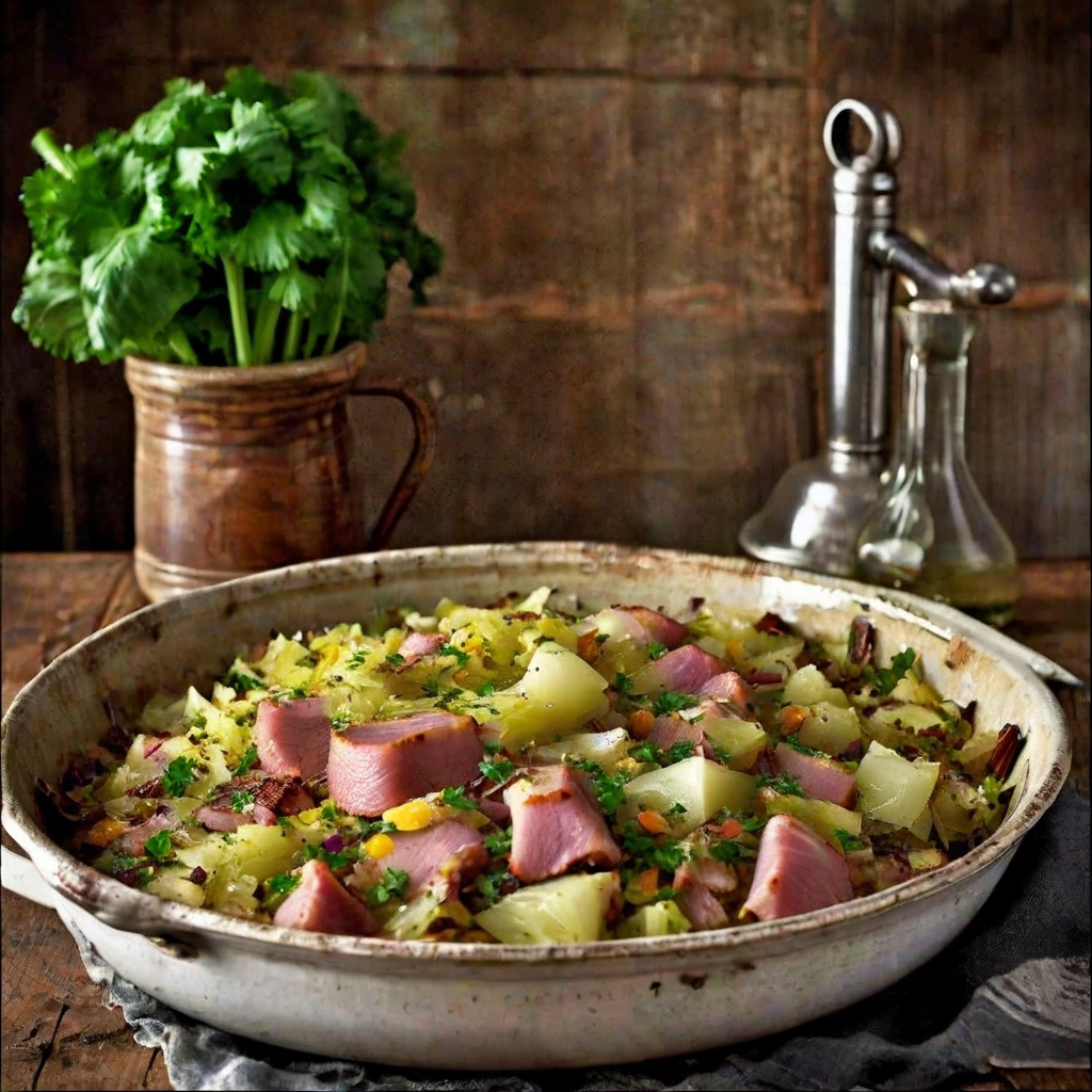 Ham Hock & Cabbage Hash Recipe