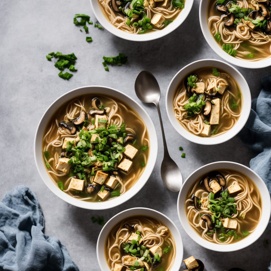 Miso Mushroom & Tofu Noodle Soup Recipe
