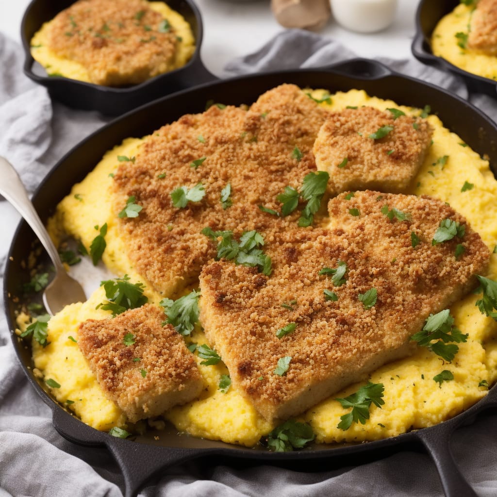 Polentacrusted Chicken with Cornbread Recipe