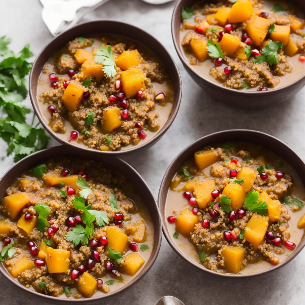 Quinoa Stew with Squash, Prunes & Pomegranate Recipe