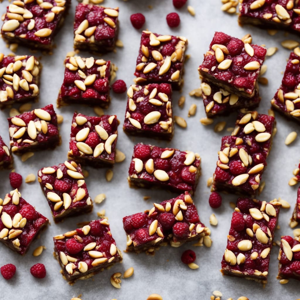 Raspberry & Pine Nut Bars Recipe