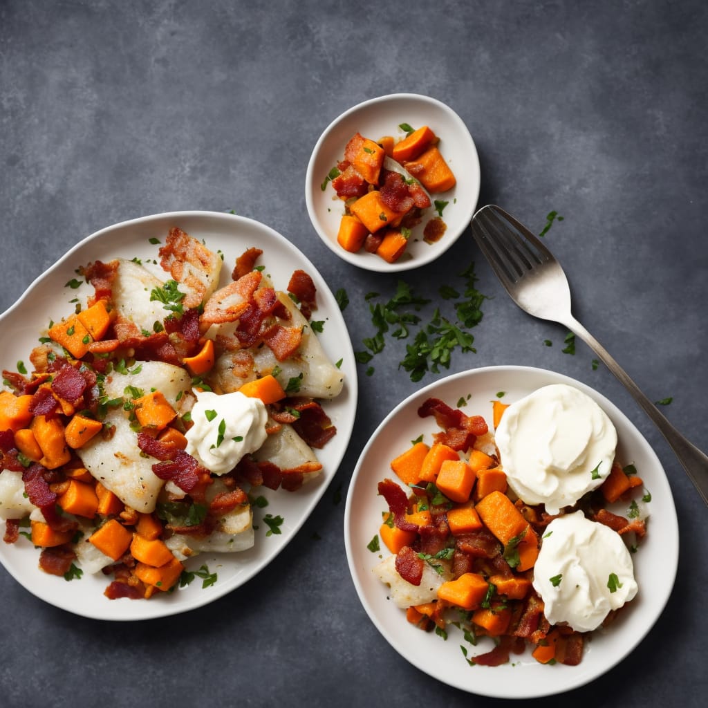 Salt Cod with Root Vegetables, Cream & Bacon Recipe