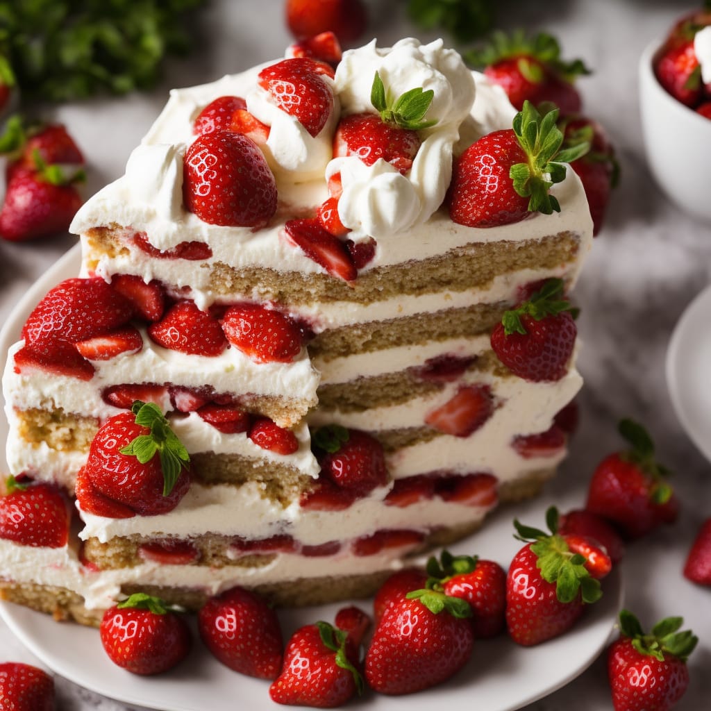 Strawberries and Cream Cake Recipe