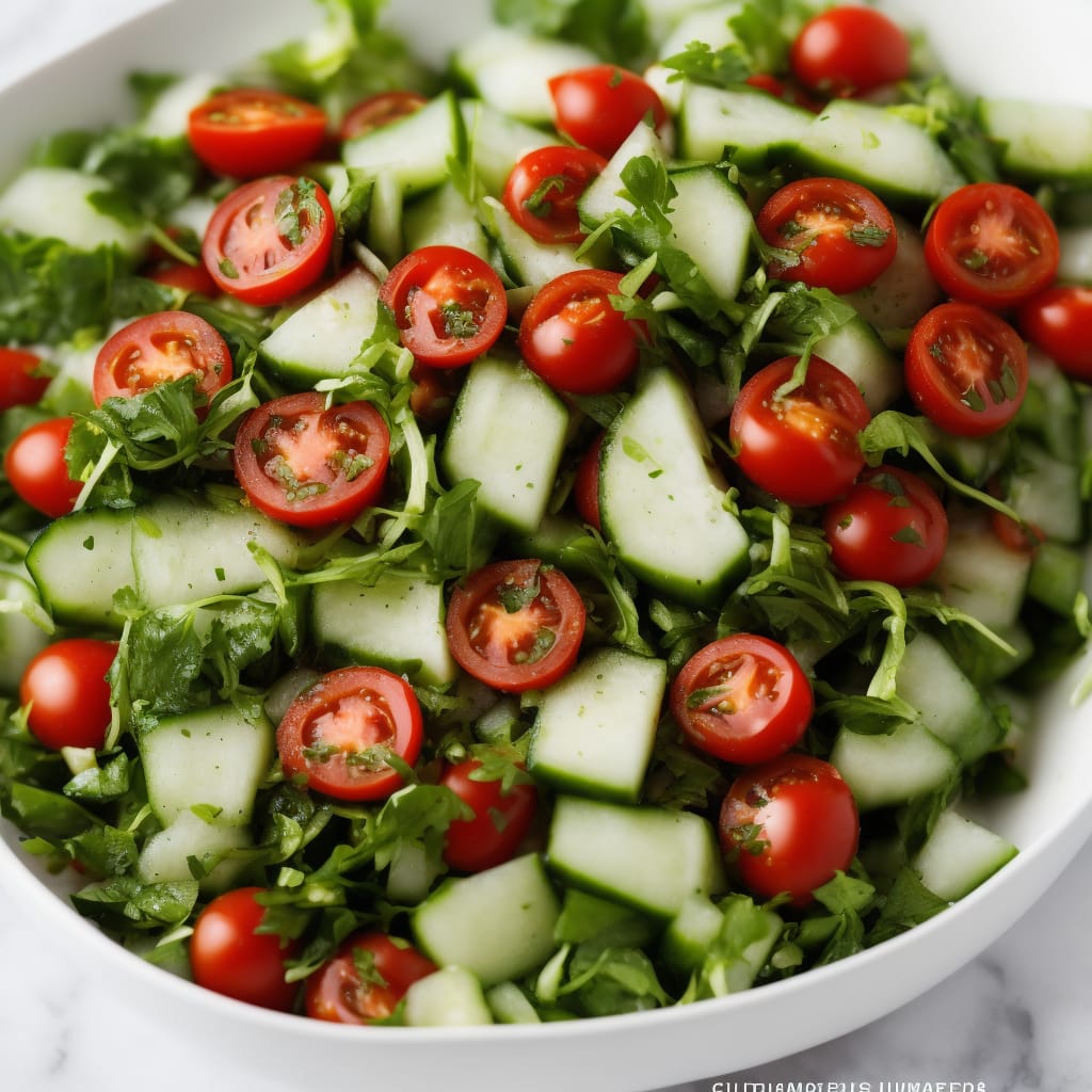 Tomato, cucumber & coriander salad Recipe