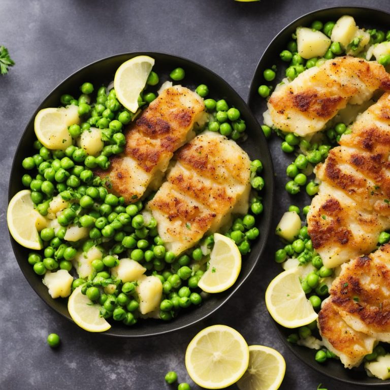 Zesty haddock with crushed potatoes & peas Recipe