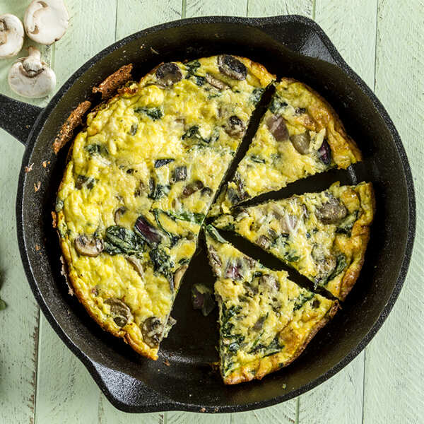 SpinachMushroom Frittata Recipe How to Make SpinachMushroom Frittata