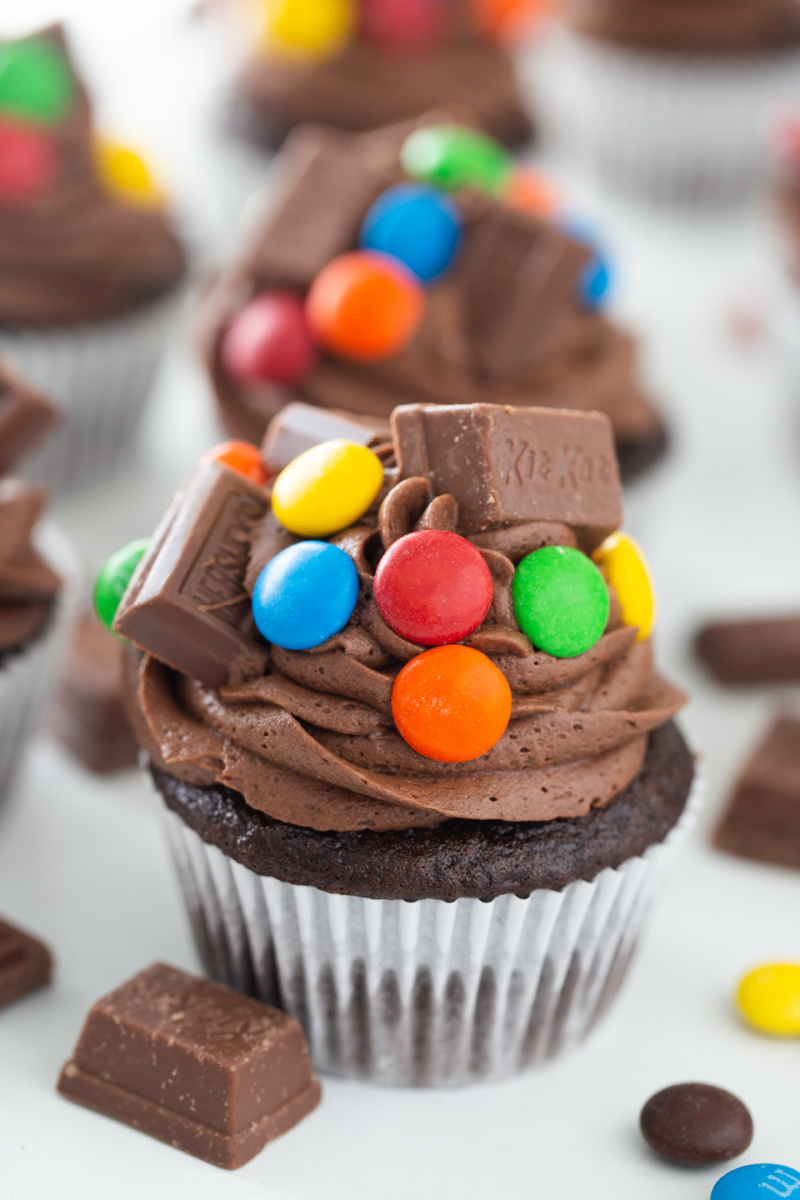 Chocolate Candy Cupcakes