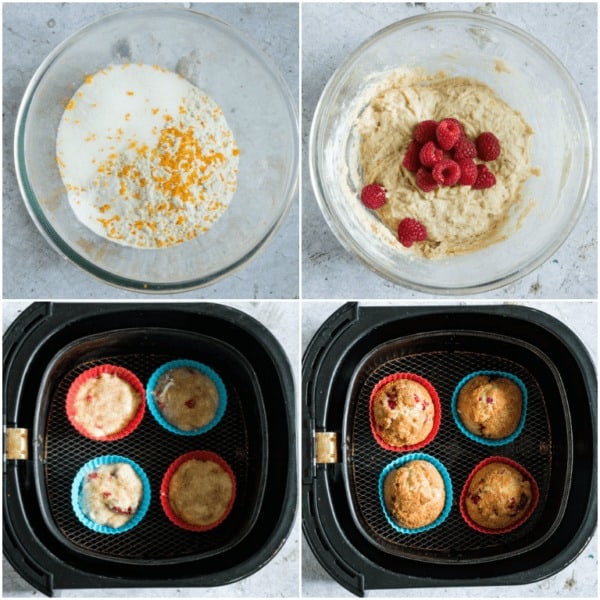 Air Fryer Raspberry Muffins Recipe