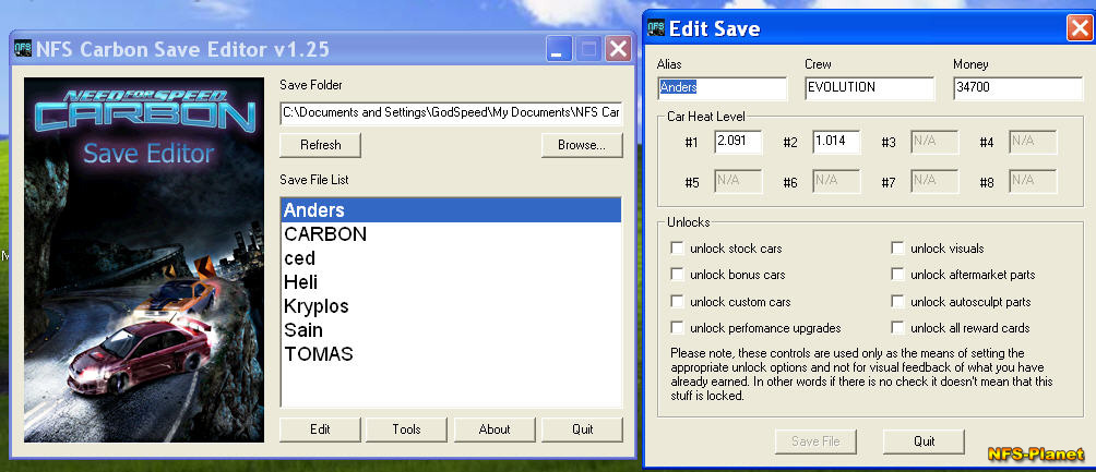 Nfs Carbon Save Editor recipesmultiprogram