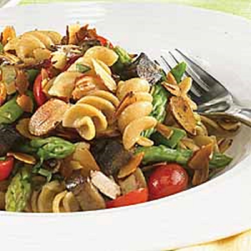 Asparagus, Grape Tomatoes, Portobello Mushrooms and Sliced Almonds with