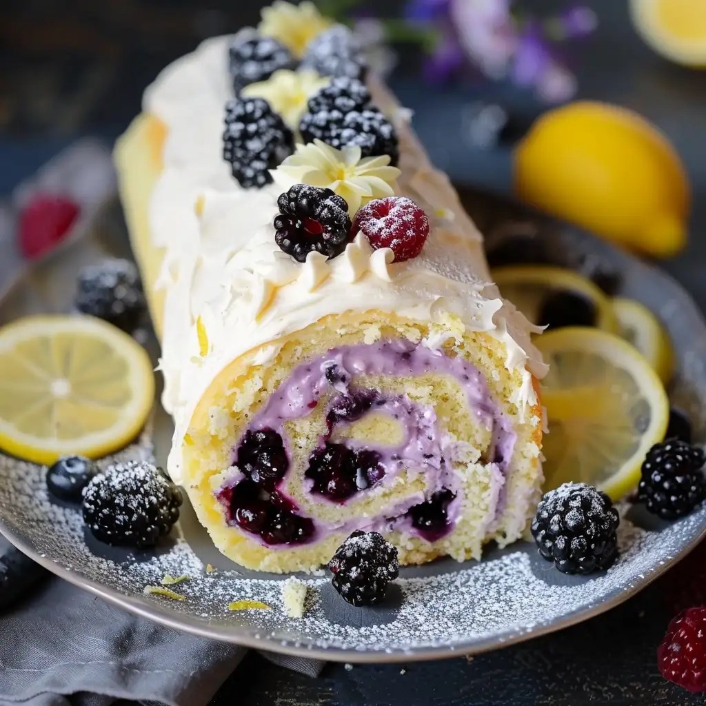 Delicious Blackberry Lemon Cake Roll Recipe Recipes Own