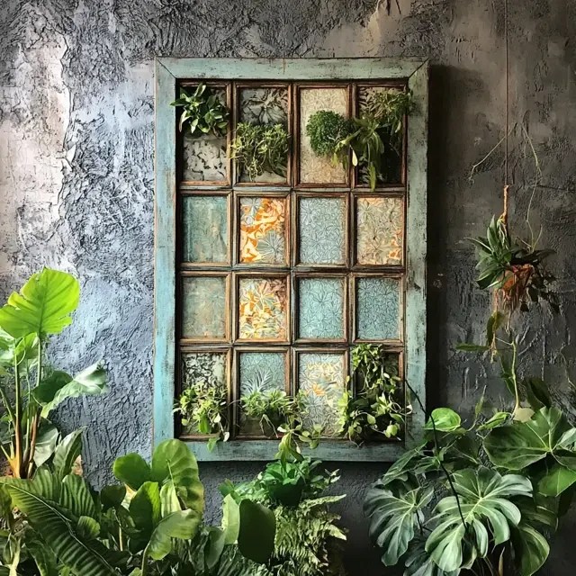 Turning Old Windows into EcoFriendly Wall Art Recipes Time