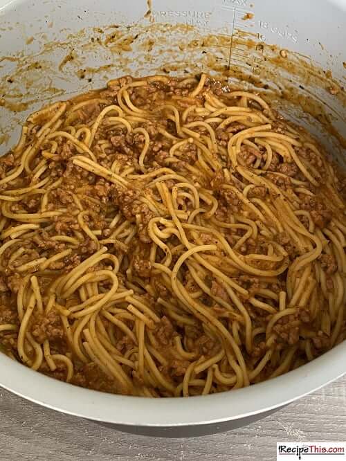 Recipe This Ninja Foodi Spaghetti Bolognese