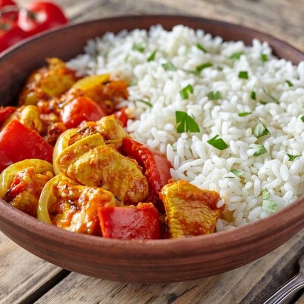 Slow Cooked Creamy Turkey Jalfrezi & Rice Recipe This