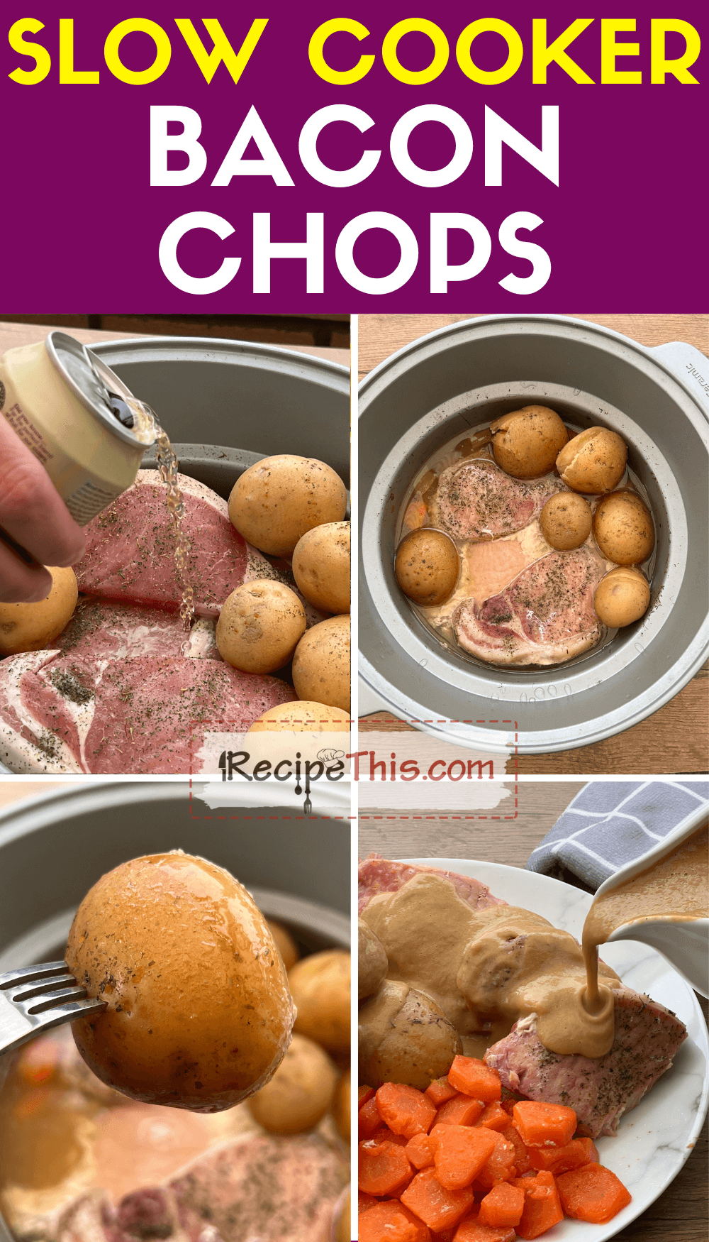 Recipe This Slow Cooker Bacon Chops