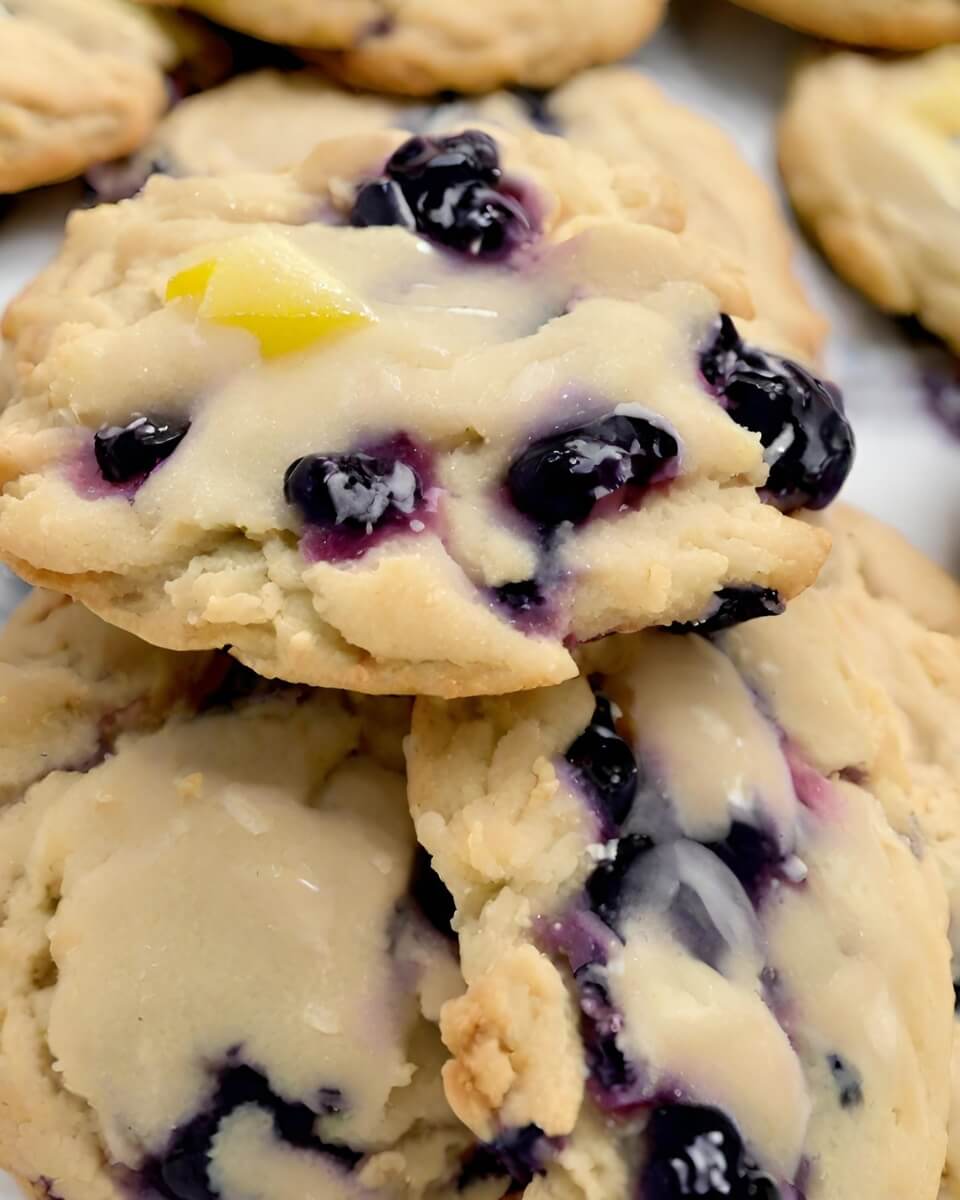 Easy Lemon Blueberry Cookies Recipe Soft & Chewy Delight