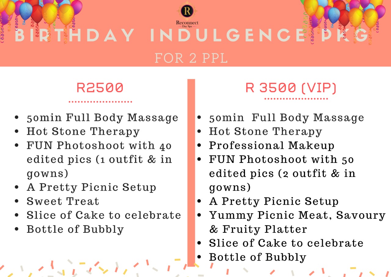 Best Birthday Gift Spa Day Package for Couples Polokwane Pretoria