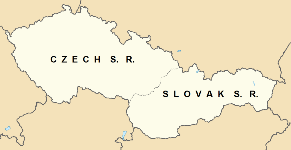 Map Of Czechoslovakia Color 2018