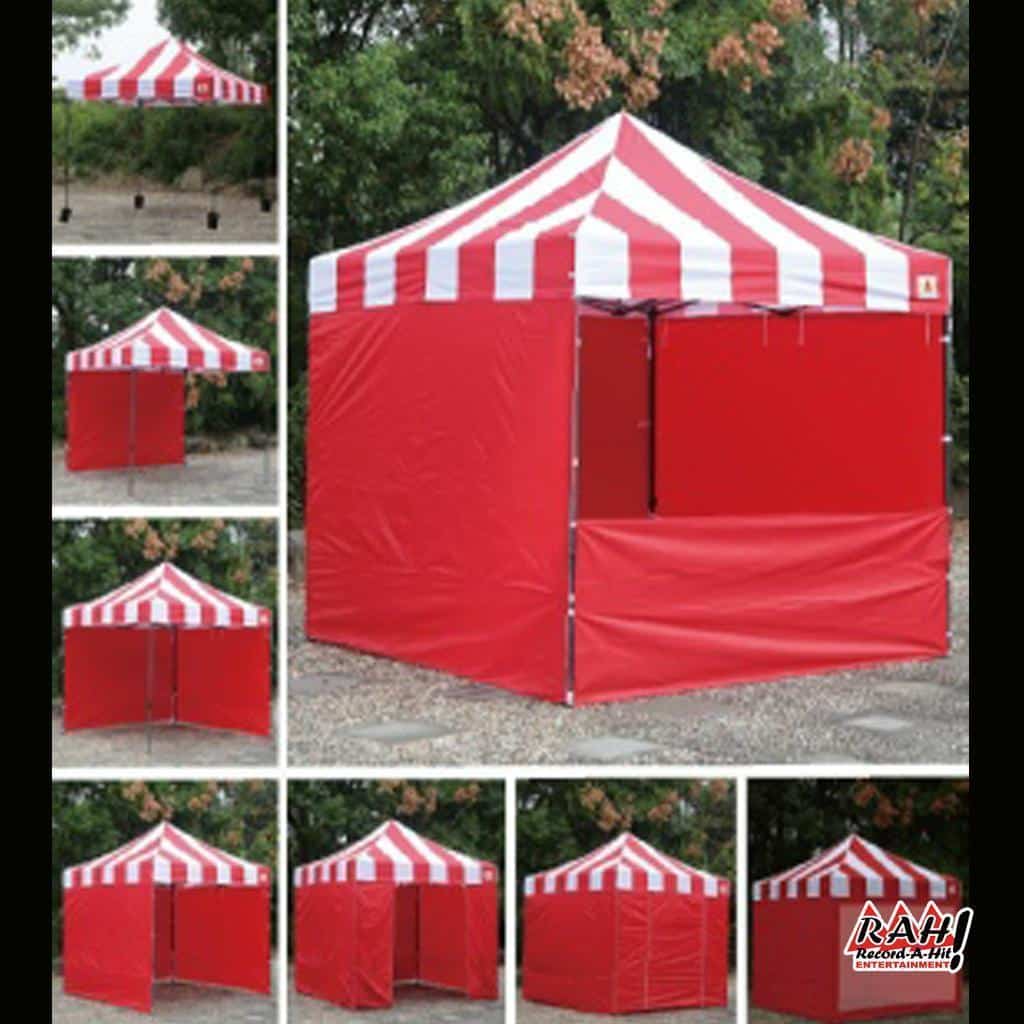 Striped Carnival Tents RecordAHit Entertainment Party Rental Equipment