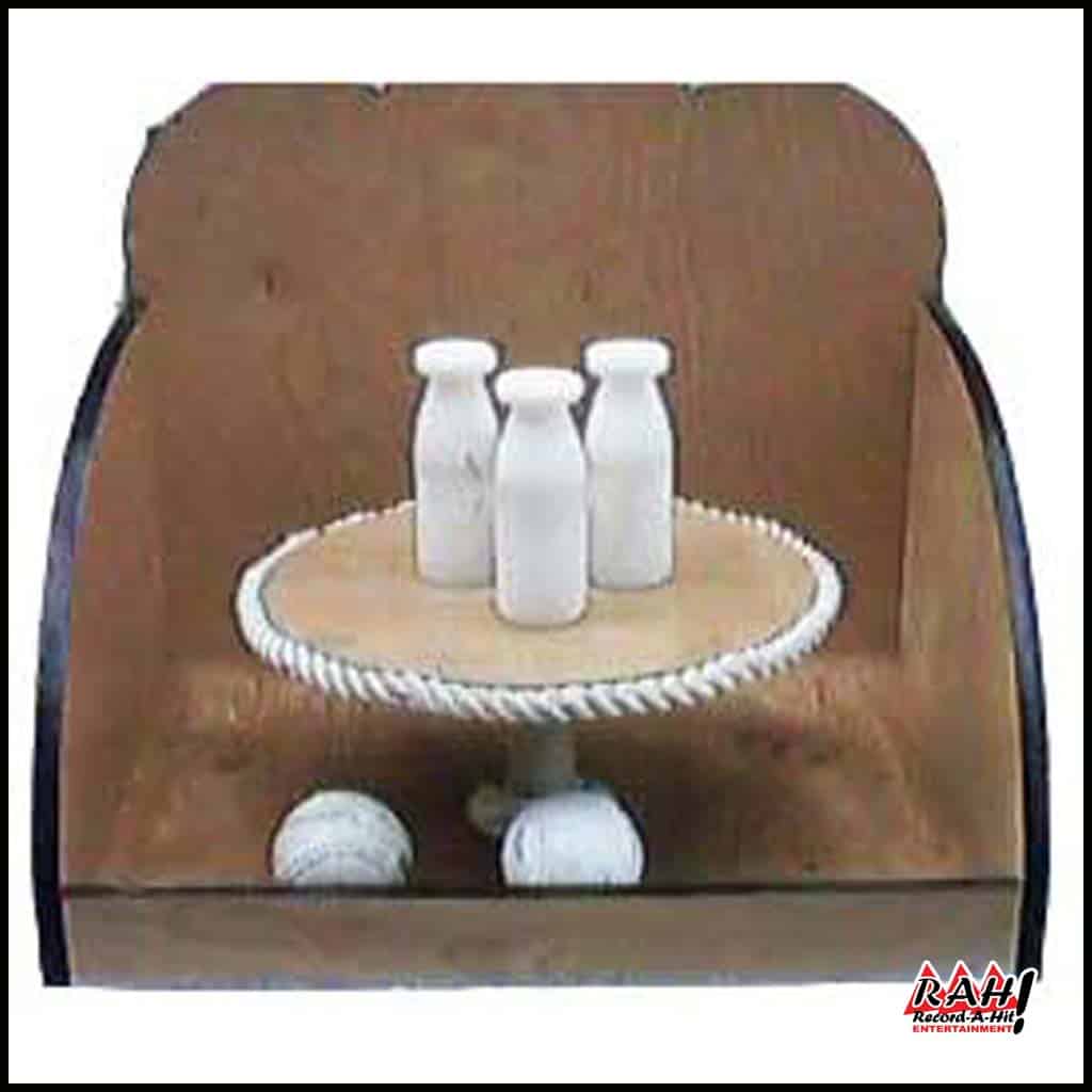 Milk Bottle Toss Carnival Game Wood RecordAHit Entertainment