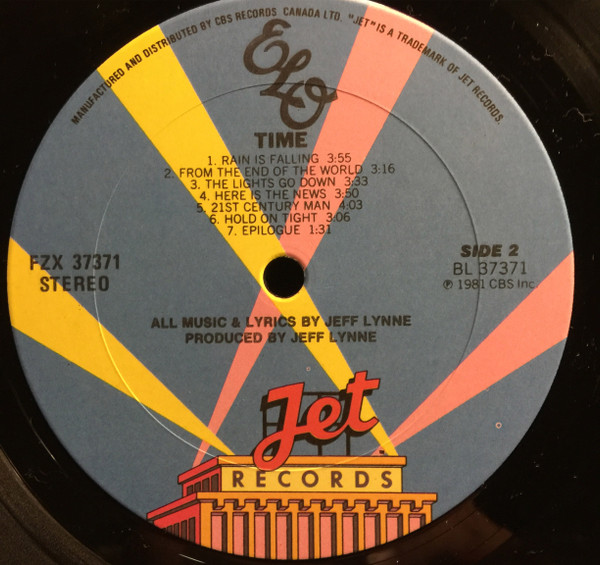 Electric Light Orchestra Time (Vinyl LP Canadian Pressing) Record