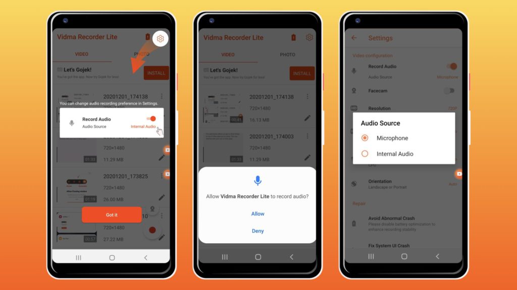 Best Screen Recording App with Audio Capture Vidma Screen Recorder