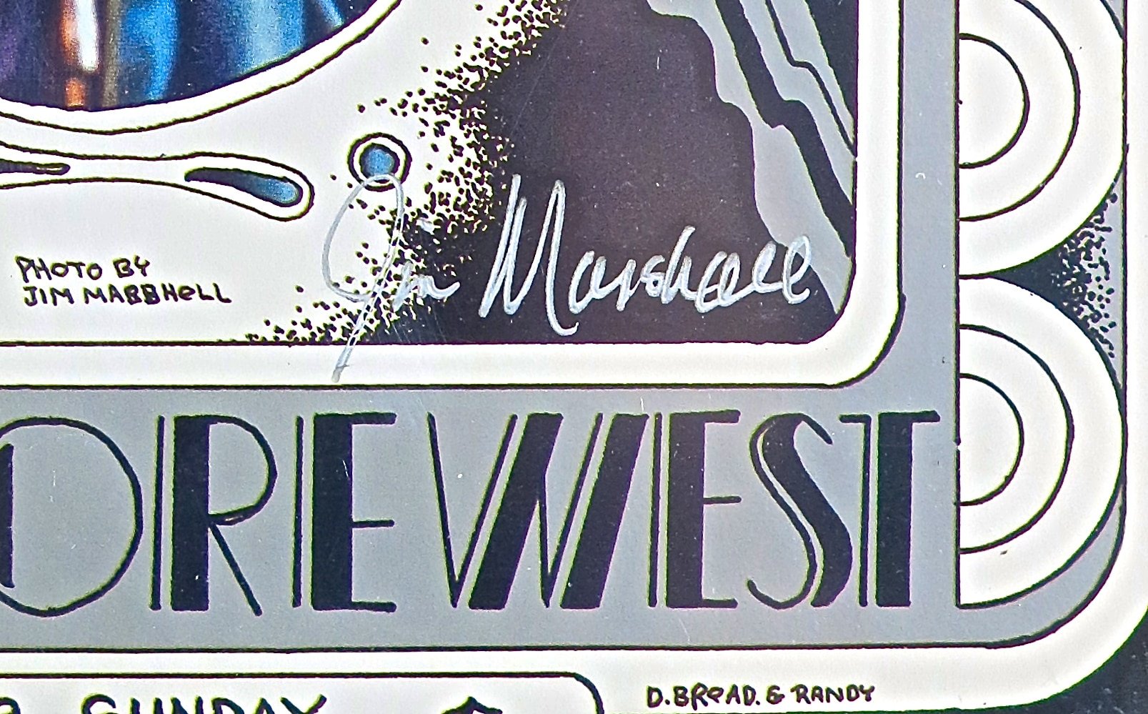 Janis Joplin 1st Print Fillmore Poster Signed By Jim Marshall