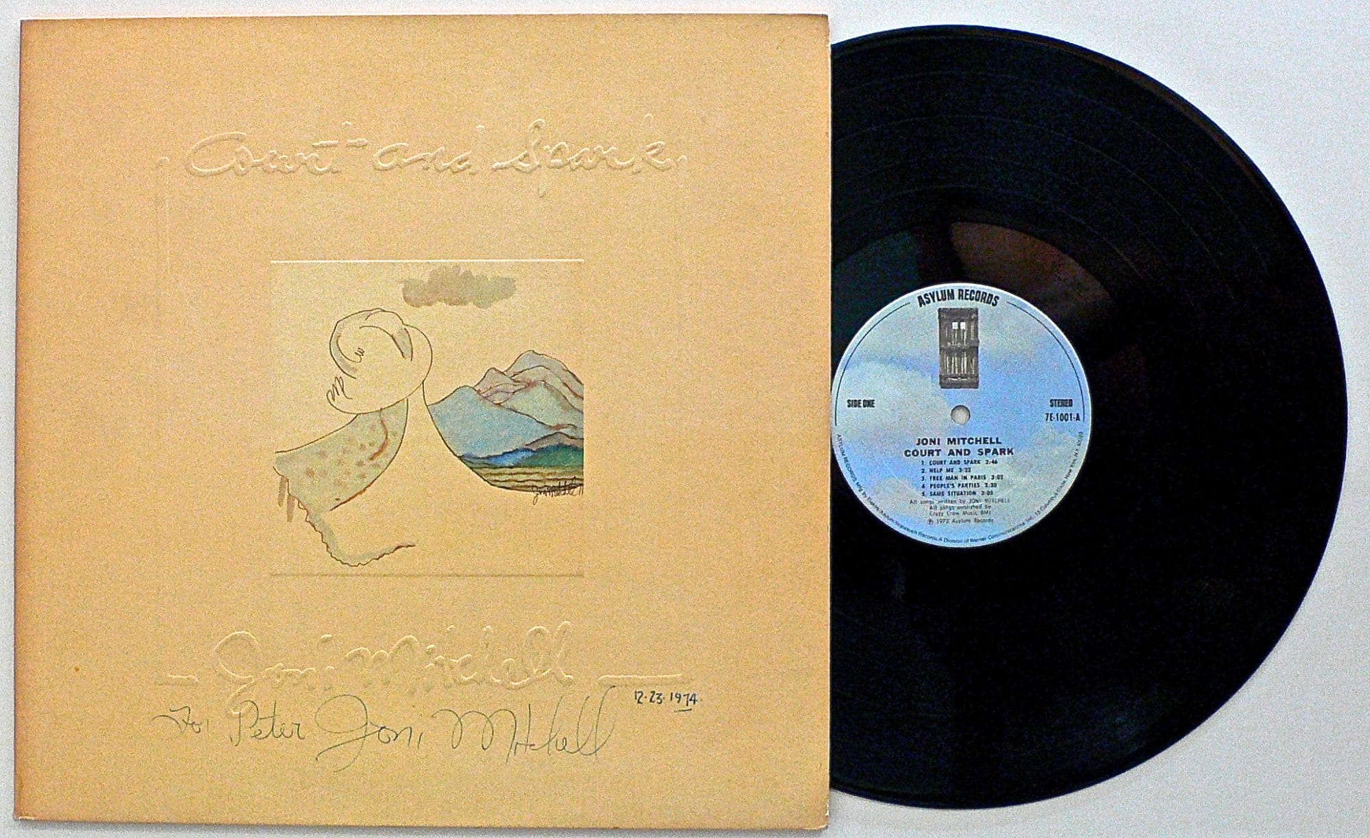 Joni Mitchell Autographed “Court and Spark” LP