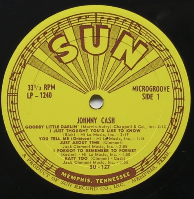 Johnny Cash Original “Greatest !” 1959 Sun LP