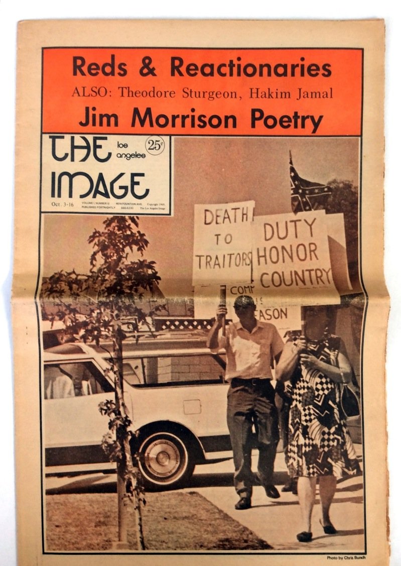 Jim Morrison Rare 1969 “L.A. Image” Newspaper With