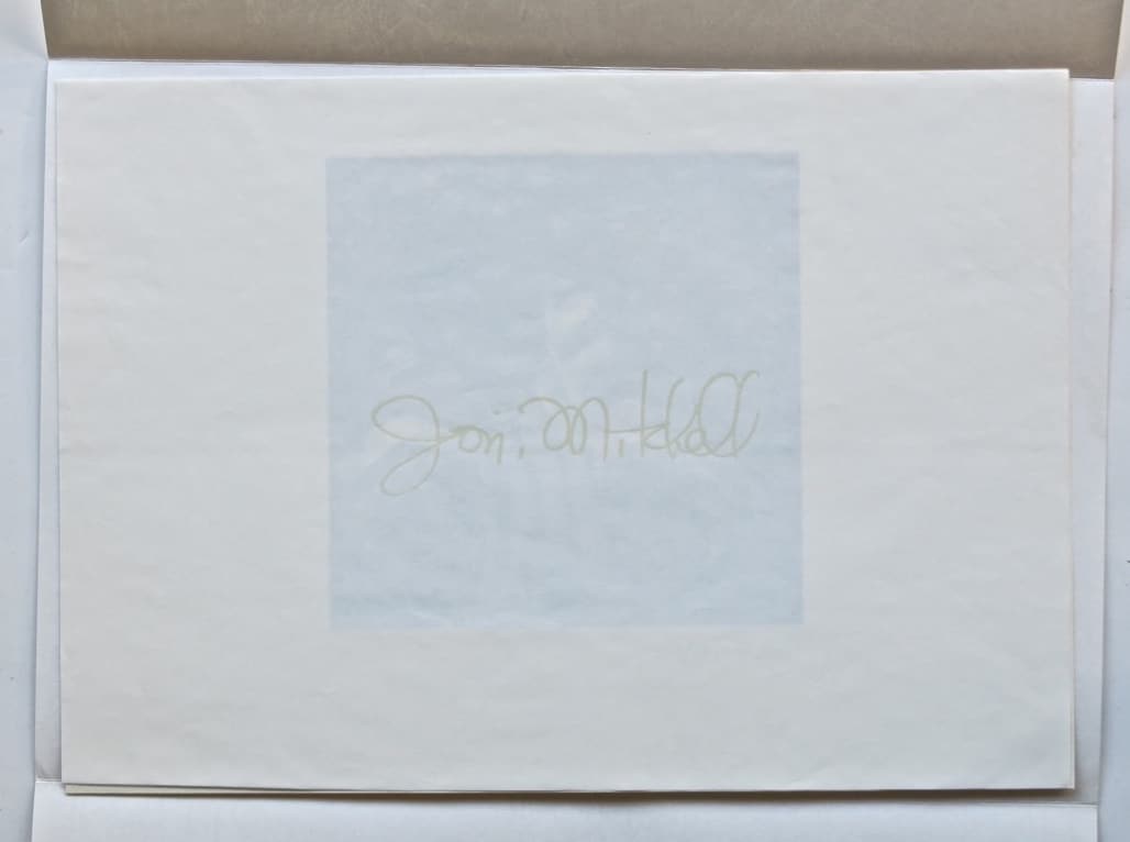 Joni Mitchell A Chair In The Sky Joni Mitchell Signed Lithograph &ldquo;Chair In The Sky&rdquo; With Full Provenance