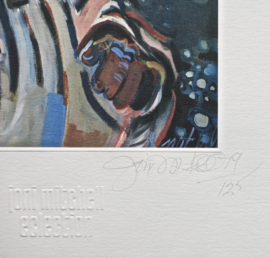 Joni Mitchell A Chair In The Sky Joni Mitchell Signed Lithograph &ldquo;Chair In The Sky&rdquo; With Full Provenance