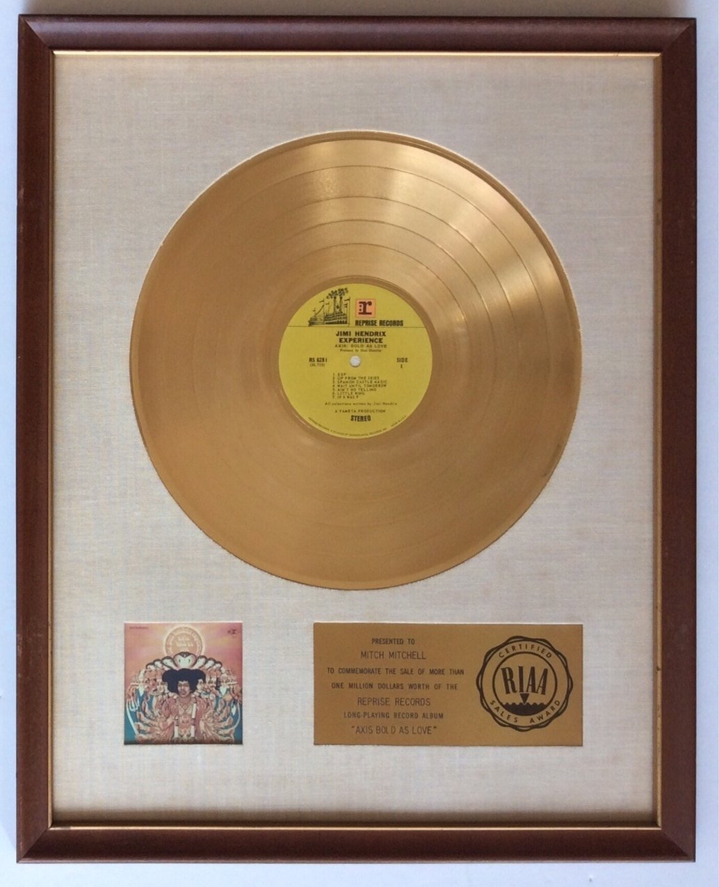 Jimi Hendrix Mitch Mitchell’s “Axis Bold as Love” RIAA White Matte
