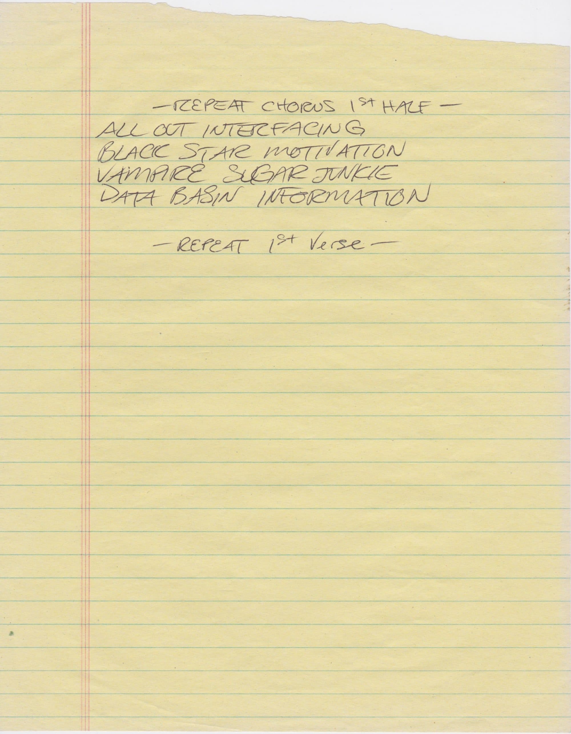 Red Hot Chili Peppers Anthony Kiedis’ Original “Minor thing” Hand