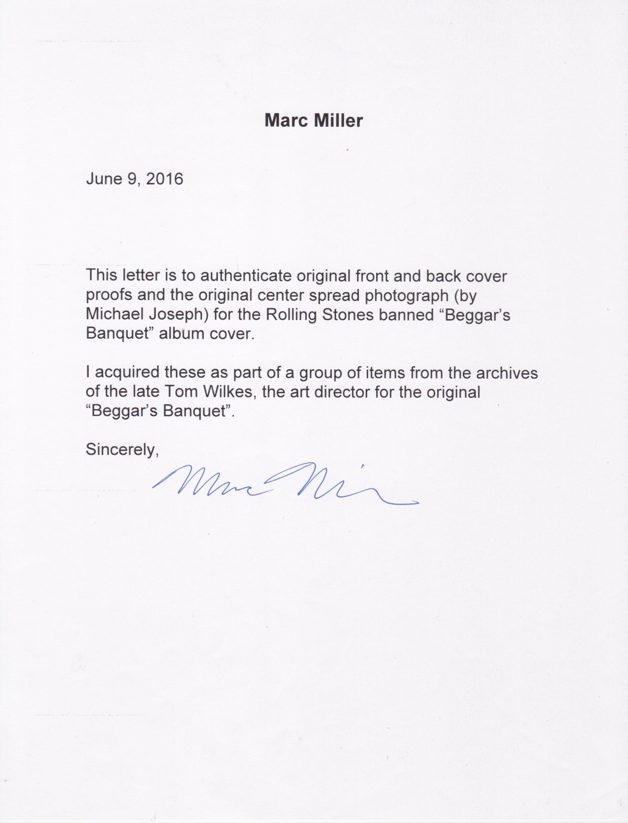 Rolling Stones Album Cover Proofs for Banned “Beggar’s Banquet