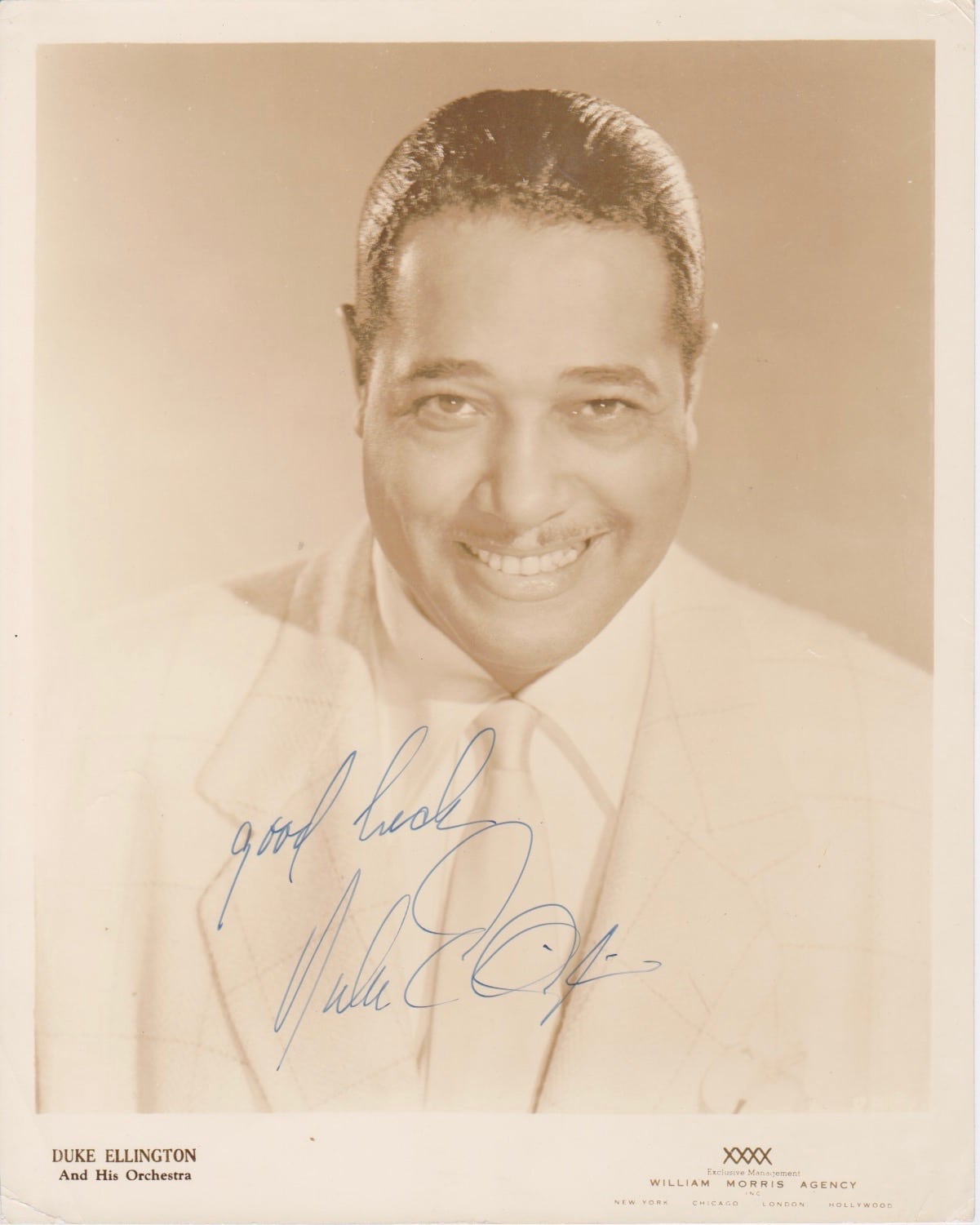 Duke Ellington 1940’s Autographed Promotional Photograph