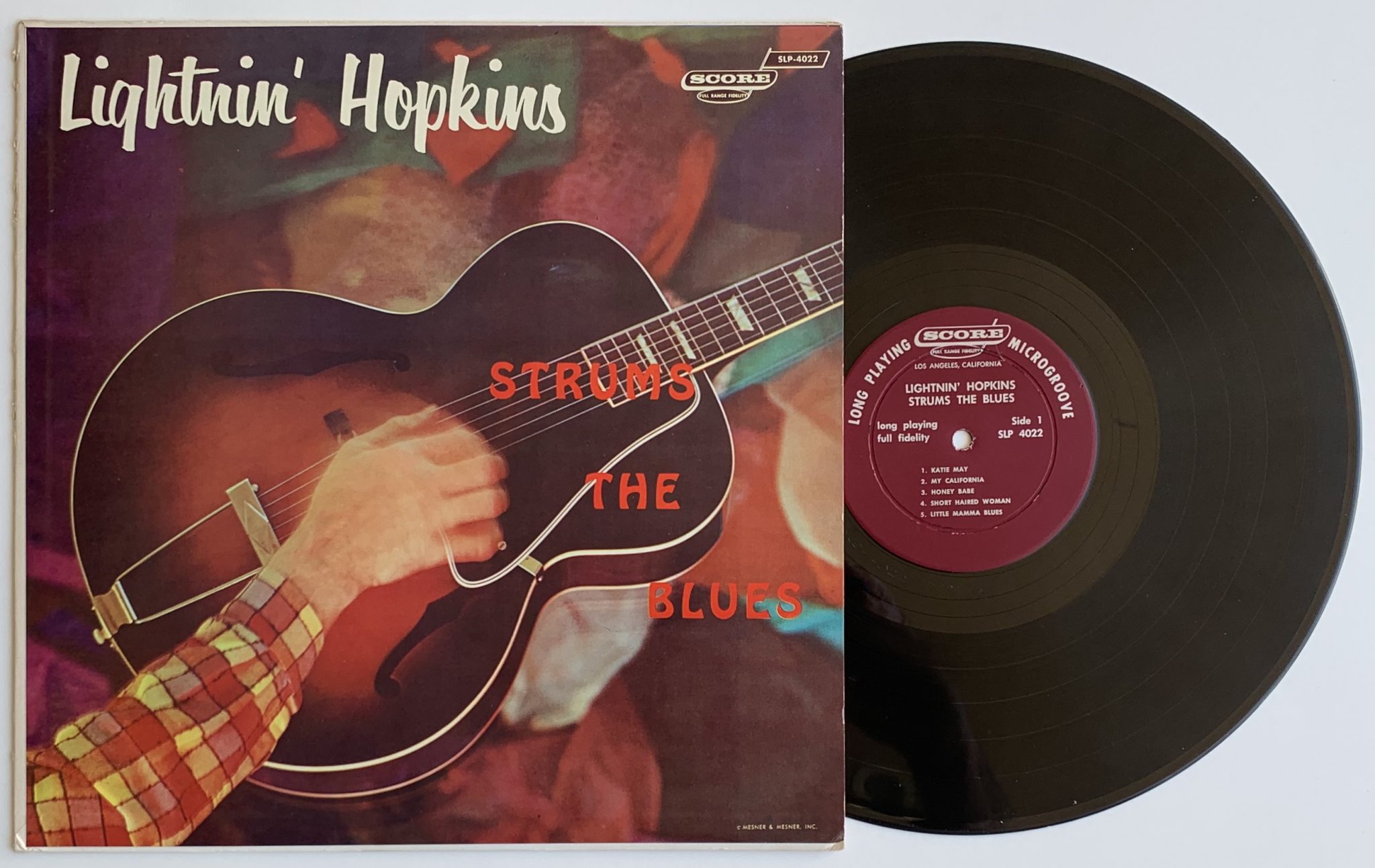 Lightnin’ Hopkins Near Mint 1958 “Strums The Blues” LP on Score