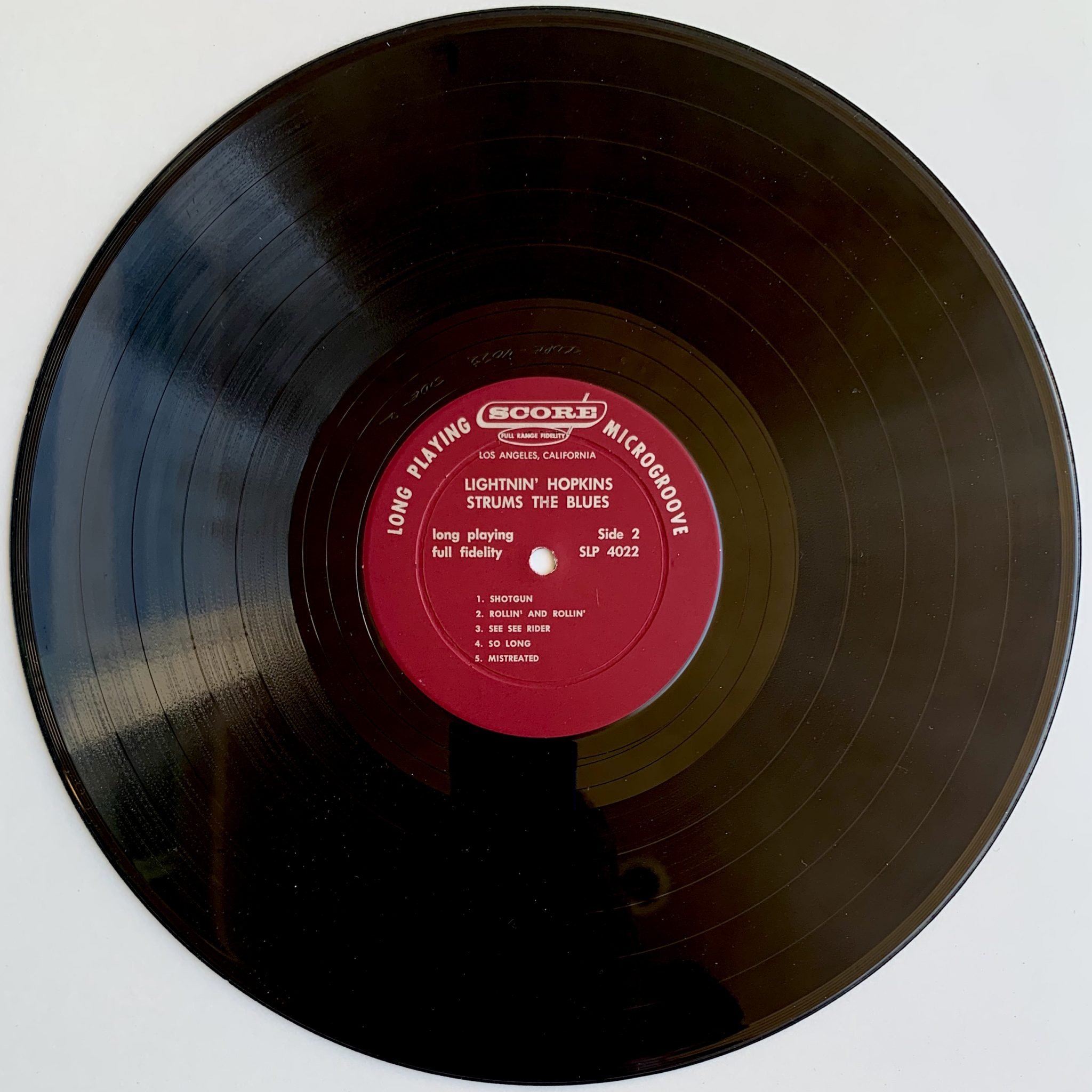 Lightnin’ Hopkins Near Mint 1958 “Strums The Blues” LP on Score