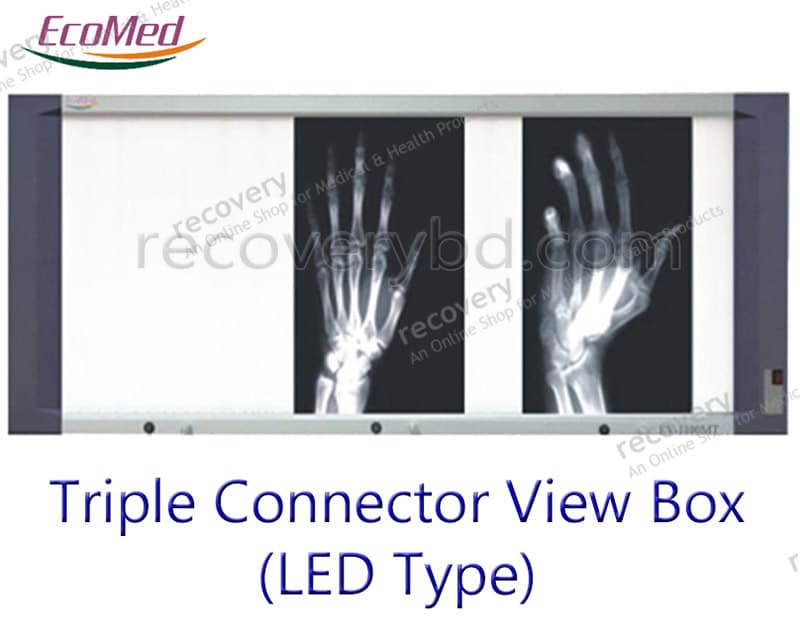 Triple Connector Xray Film Viewer; LED Triple View Box