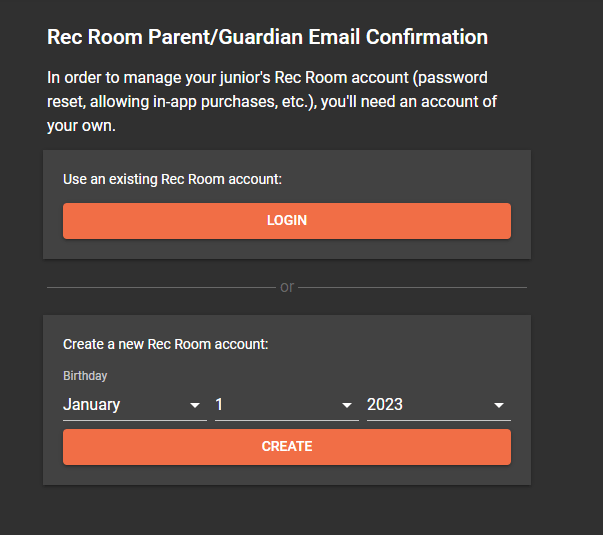Changing the Password for a Junior Account Rec Room Help Center