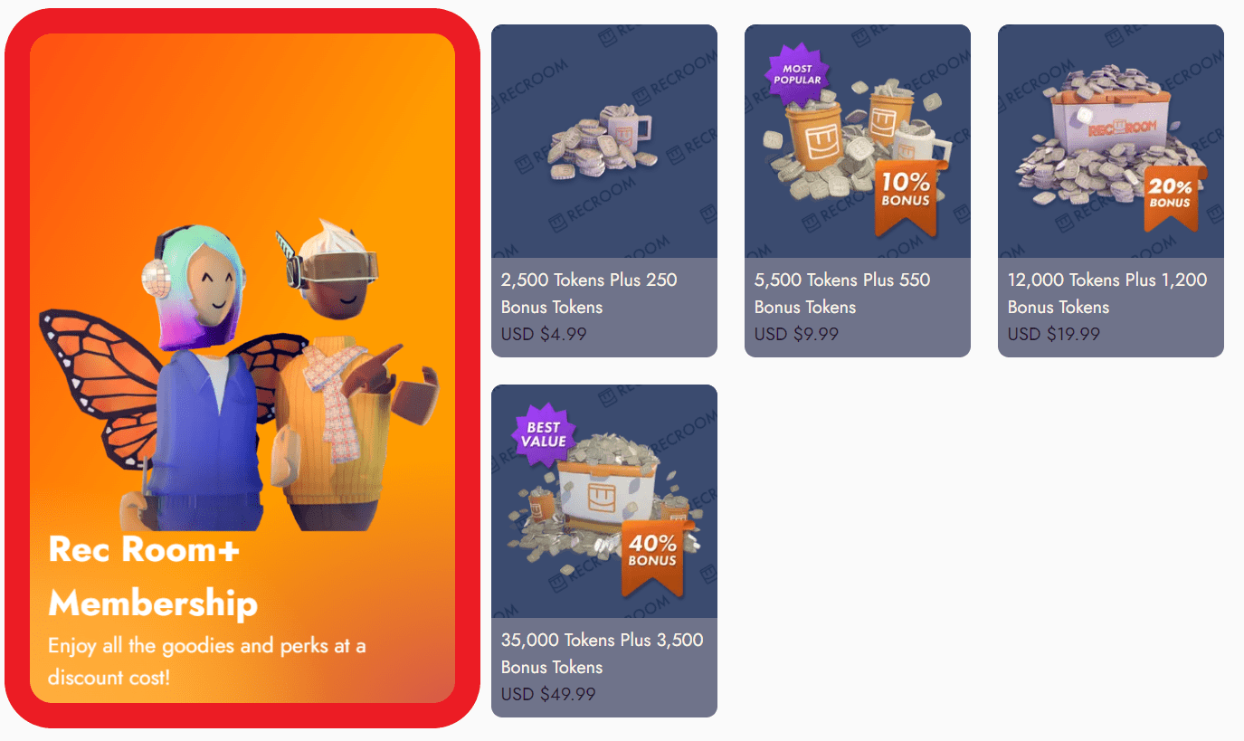 Purchasing Rec Room Plus (RR+) – Rec Room Help Center